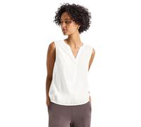 Street One 3411962 Blusentop uni, Blanc cassé, 46 Femmes
