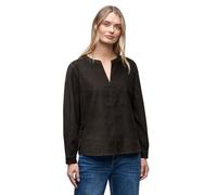 Street One 3412338 Chemisier en Velours uni, Darkest Marron, 52 Femmes