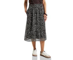 Street One 3610086 Jupe en Mousseline à Motifs, Marron foncé, 44 Femmes