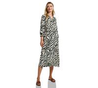 STREET ONE Robe-chemise beige / vert foncé, Taille 42