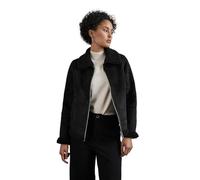 Street One A201959 Veste Courte avec Fourrure en Peluche, Noir, 48 Femmes