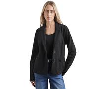 Street One A212373 Ensemble Blazer Court en Diagonale chiné, Noir, 36 Femmes