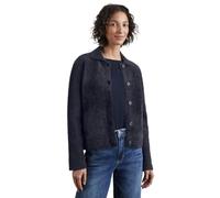 Street One A253843 Cardigan en Fil à Plumes, Bleu foncé, 44 Femme