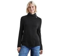 Street One A302831 Pull EOS_Cosy avec détail boutonné, Noir, 38 Femme