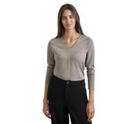 Street One A302964 Pull en Tricot avec détails, Mocha Beige Mel, 42 Femme