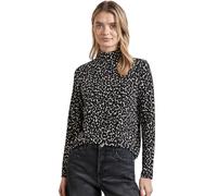 Street One A322375 T-Shirt en Jersey imprimé avec col Tortue, Noir, 48 Femmes