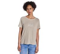 Street One A322697 T-Shirt avec Inscription, Moonstone Sand, 38 Femmes