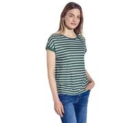 Street One A322699 T-Shirt à Rayures, Kaki, 38 Femmes