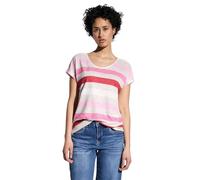 Street One A322702 T-Shirt à Rayures, Glory Red, 44 Femmes