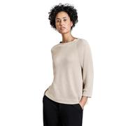 Street One A322779 T-Shirt à l'aspect tricoté, Beige Sable Lisse, 42 Femmes