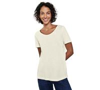 Street One A322897 T-Shirt Basique de Couleur Unie, Blanc cassé, 48 Femmes