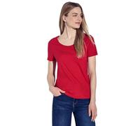 Street One A322897 T-Shirt Basique de Couleur Unie, Glory Red, 38 Femmes