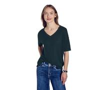 Street One A322901 T-Shirt Aspect tricoté, Vert Sapin, 42 Femmes