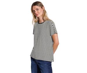 Street One A323148 T-Shirt à Rayures, Noir, 38 Femmes