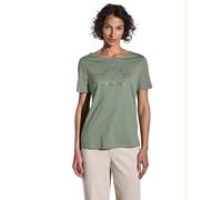 Street One A323170 T-Shirt avec Inscription, Vert Dune, 42 Femmes