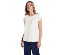 Street One A323172 T-Shirt avec Inscription, Blanc cassé, 38 Femmes