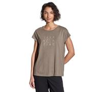 Street One A323172 T-Shirt avec Inscription, Marron Pierre, 46 Femmes