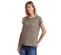 Street One A323505 T-Shirt avec détails au Crochet, Beige foncé Tumbled, 42 Femmes