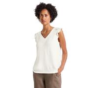Street One A323507 Haut à col en V avec détails en Crochet, Blanc cassé, 40 Femmes