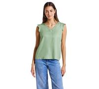 Street One A323507 Haut à col en V avec détails en Crochet, Soft Jade Green, 38 Femmes