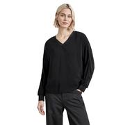 Street One A345198 LTD QR Dolman Blouse à col en V avec Bandes Lurex, Noir, 40 Femmes
