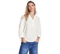 Street One A345391 Chemisier en Lin uni, Blanc cassé, 44 Femmes