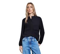 Street One A345451 sur-t-Shirt à Structure froissée, Deep Tint Blue, 40 Femmes