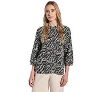 Street One A345634 Chemisier imprimé à Volants, Noir, 36 Femmes