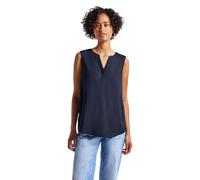 STREET ONE A345868 Haut Chemisier avec Poches de Poitrine, Bleu foncé, 36 Femmes