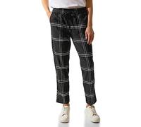 Street One A376704 Pantalon de Jogging à Carreaux, Noir, 44W x 28L Femme