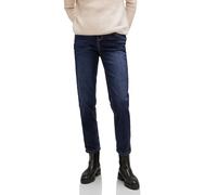 Street One A376851 Jeans Straight und High, Clean Deep Indigo Wash, 29W x 30L Femme