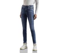Street One A378448 Style Denim York, Coupe ajustée, Bleu Moyen, Authentic Mid Indigo, 33W / 30L Femmes