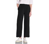 Street One A378684 Pantalon en Mousseline à Jambes Larges, Noir, 40W / 30L Femmes