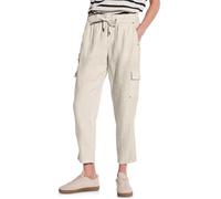Street One A378741 Pantalon en Lin au Look Cargo, Moonstone Sable, 36W / 28L Femmes