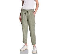 Street One A378741 Pantalon en Lin au Look Cargo, Vert pâle, 40W / 28L Femmes