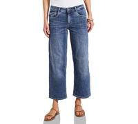 Street One A379420 Jean à Jambes Larges, Mid Blue Washed, 25W / 28L Femmes