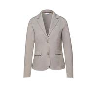 Street One - Blazer en polyacrylique avec revers crantés - Femme - Vestes - Beige - Taille: 38 FR