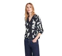 Street One Blouse Enveloppante Imprimée T-Shirt, Bleu Foncé, 44 Femme