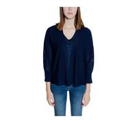 Street One - Cardigan Bleu à Col en V pour Femmes - Femme - Pulls - Bleu - Taille: 46 FR