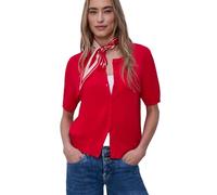 Street One Cardigan de Couleur Unie Rouge Salsa 42