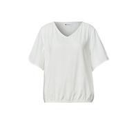Street One Chemisier à Manches Courtes avec col en V, Blanc cassé, Taille 42