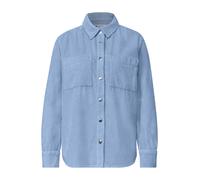 Street One Chemise à Manches Longues en Velours côtelé avec Boutons Bleu Northern 40