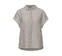 Street One Chemisier rayé en Lin pour Femme - 1 pièce - 3412463, Marron Expresso, 38