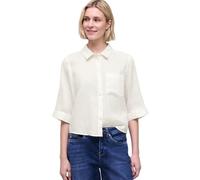 Street One Chemisier en Lin avec Poche Poitrine Blanc cassé 46