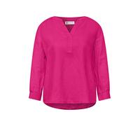Street One Femme Blouse à col fendu en lin mélangé in Pink, in size: 34