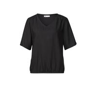 Street One Chemisier à Manches Courtes avec col en V, Noir, Taille 38