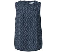 Blouse sans manches à col rond froncé