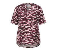 Street One Femme Blouse imprimée à manches courtes avec col fendu in Rose, in size: 38