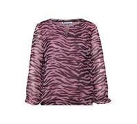 Street One Femme Chemisier manches 3/4 col rond en chiffon in Rose, in size: 36