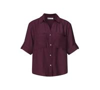 Street One Chemise à Manches Courtes avec détails Turn-Up Rustic Rouge 42
